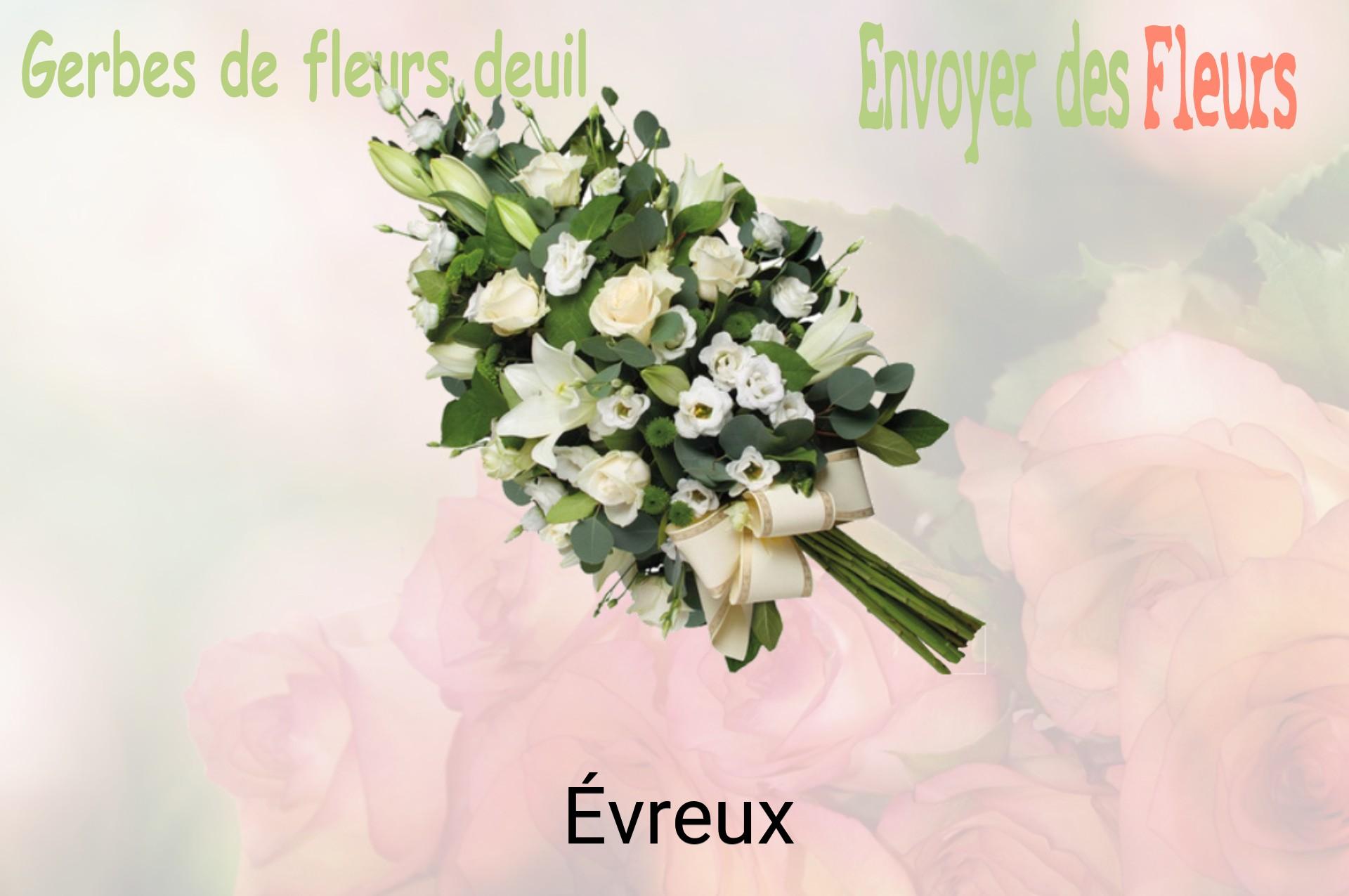 Gerbe de fleurs de deuil livrée à Évreux